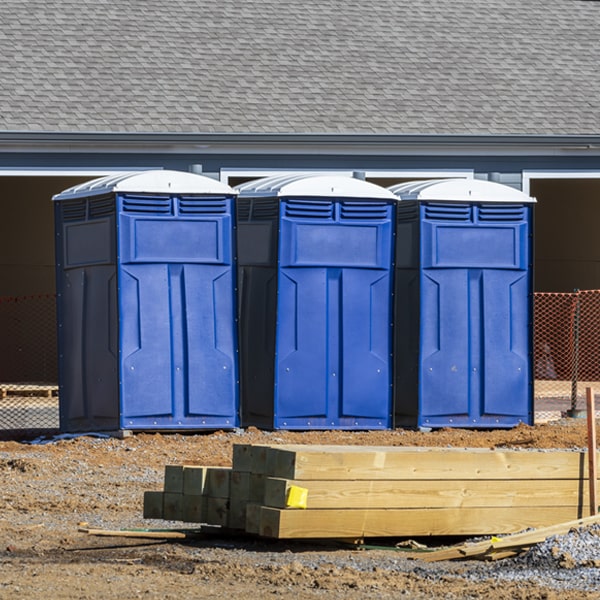what is the expected delivery and pickup timeframe for the porta potties in Winner